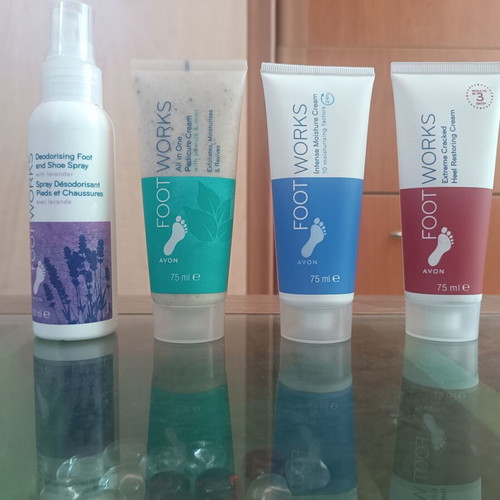 Foot Works deodorising spray and creams for all foot types, new