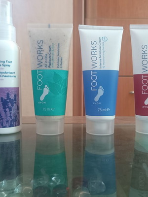 Foot Works deodorising spray and creams for all foot types, new
