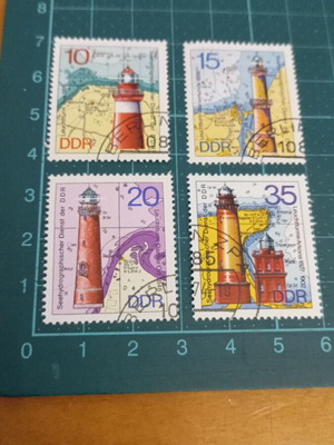 Γραμματόσημα Γερμανίας DDR 1974 φάροι like new