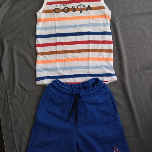 Mayoral set with sleeveless shirt and shorts for 5-year-old boy