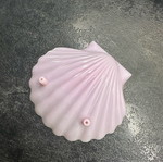 Shell soap dish like new, soft pink