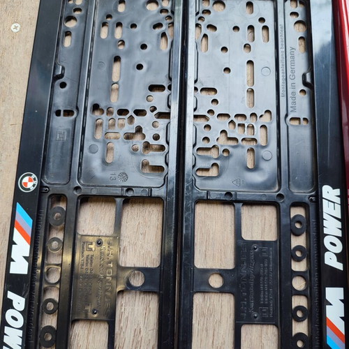 BMW M Power Front Bumper Number Plate Holders used, set of 3