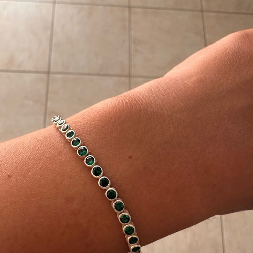Women's bracelet new, green and gold