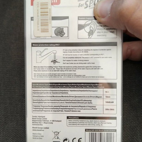 Maxell Sports earbuds new, sweat-resistant IPX7