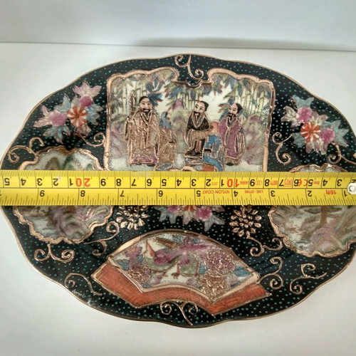 Satsuma decorative platter used