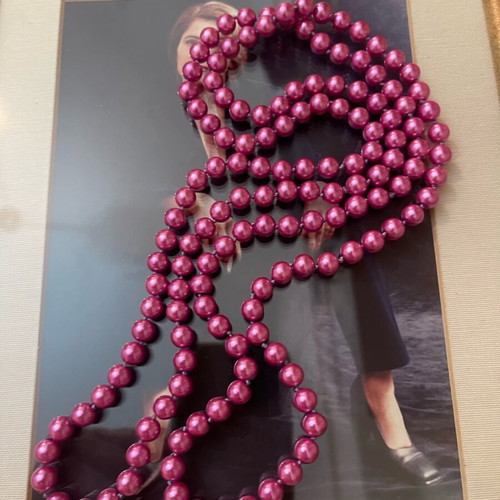 Vintage necklace with pearls 64 cm like new