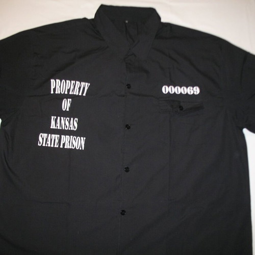 New inmate shirt from the Kansas state prison of the United States. 3XL