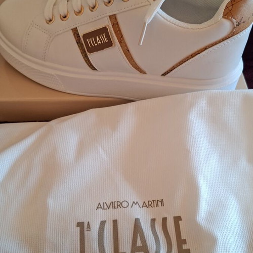 Alviero Martini 1a Classe athletic shoes new, size 39, white brown