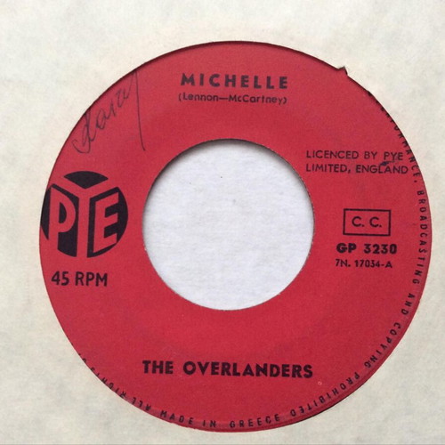 The Overlanders Michelle / Freight Train vinyl record used, rock