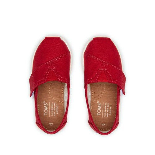 Toms espadrilles size 26 like new, red casual shoes for kids