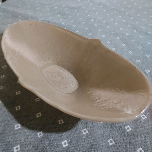 Glass Studio serving platter narrow, new, oval, beige