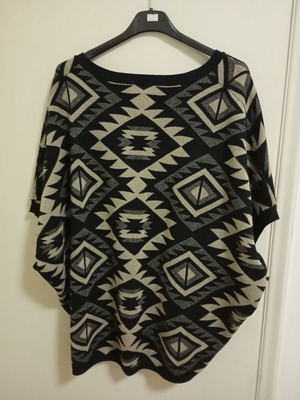 My star poncho used, size M, black and gray
