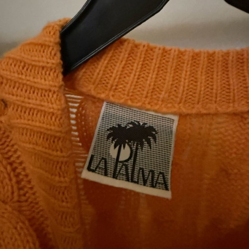 Knitted La Palma sweater like new, orange, size M