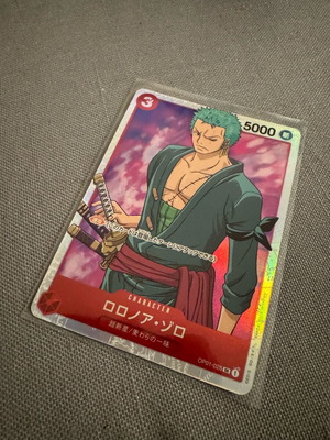 Κάρτα Roronoa Zoro OP01-025 Super Rare Romance Dawn One Piece καινούργια