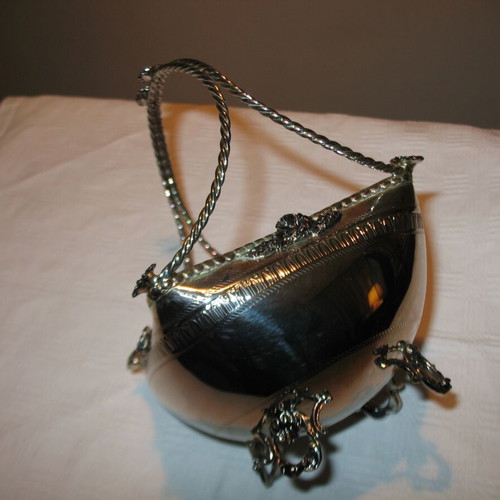 Silver-plated fondue pot like new, height 17 cm