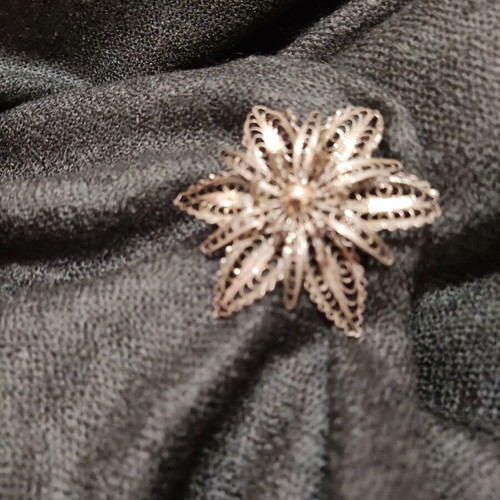 Silver 925 handmade pin and used basmina gift