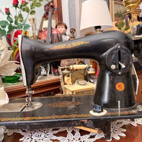 Russian sewing machine used vintage decor piece