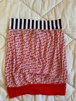 Vintage Virgin Wear Strapless Tube Top Mini Skirt Made in Italy New