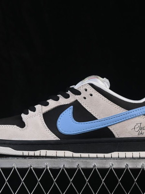 Nike Dunk Low new black and white minimal custom sneakers unisex