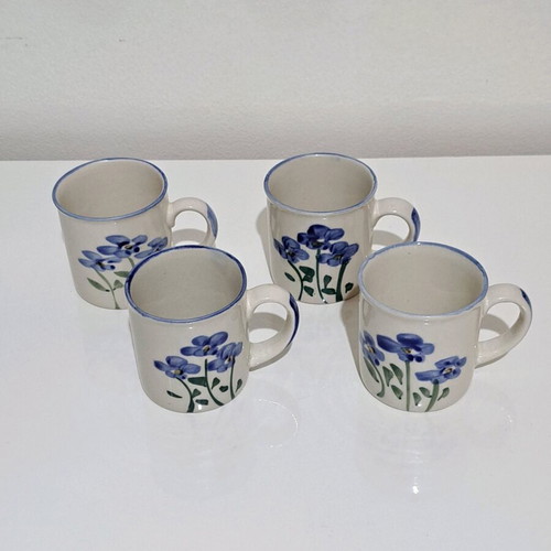 Set of 4 ceramic cups hand made new
