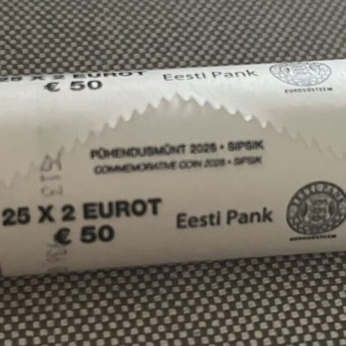 Estonia 2026 Sipsik 2€ coin new, roll of 50
