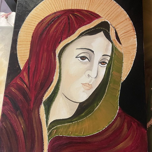Oil painting on wood or fabric 70x50 cm