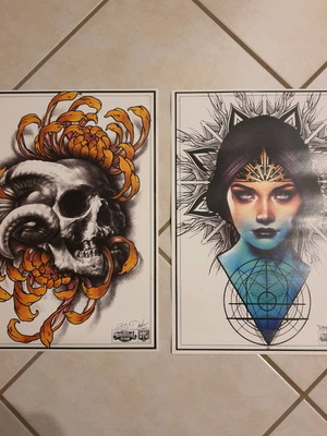Sake Tattoo Crew posters used, set of 2