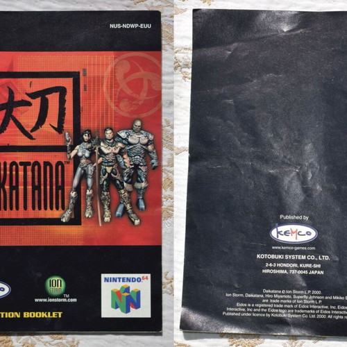 Daikatana Nintendo 64 game mint condition, English, French, German