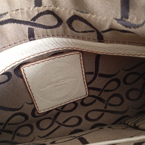 Lancel vintage original shoulder bag used, ecru color