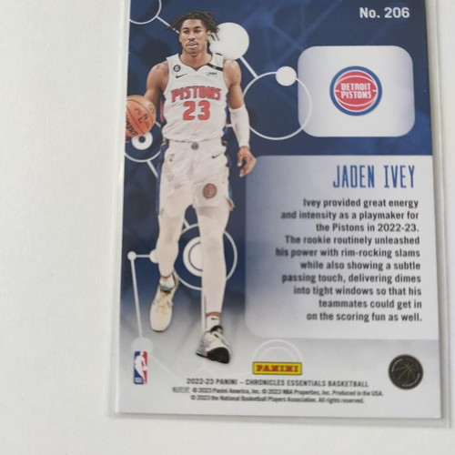 Panini NBA Chronicles 2022-23 Jaden Ivey Rookie Essentials card like new