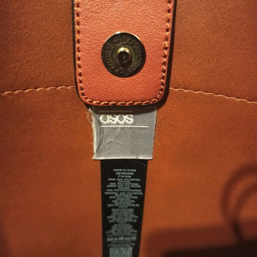 Asos shopper used oversized structured bag with contrast detail