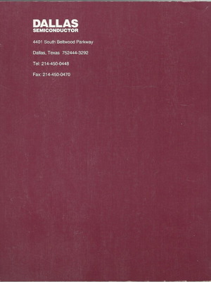 Soft Microcontroller Data Book like new, Dallas Semiconductor edition