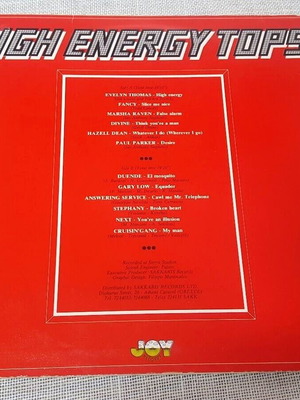 High Energy Tops LP μεταχειρισμένο, ηλεκτρονική μουσική 1984