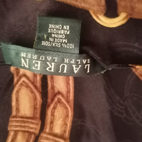 Ralph Lauren scarf, black, 150x30 cm