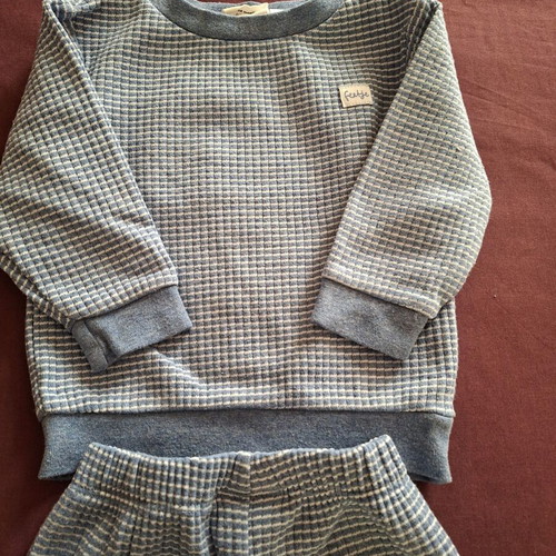 Baby set with jeans shorts, t-shirt, hat and pajamas new