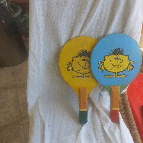 Vintage wooden rackets PIMI Marinopoulos set of 2 like new