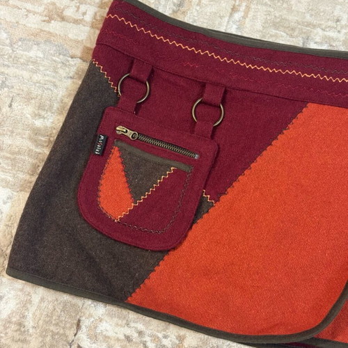 Vintage Moshiki wool patchwork skirt like new, size M