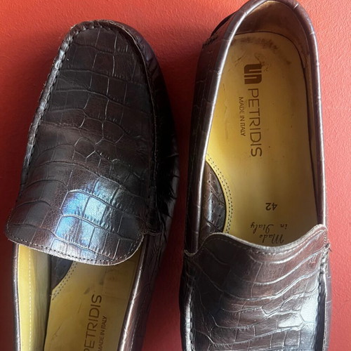 Petridis leather shoes used, Italian, brown, size 42
