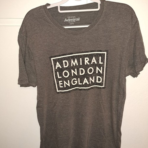 Admiral T-shirt size L gray with print used