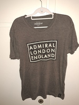 Admiral T-shirt size L gray with print used