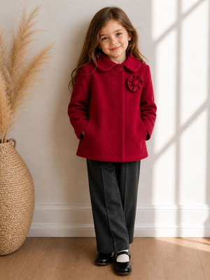 Mothercare girls' red coat like new 6-7 years