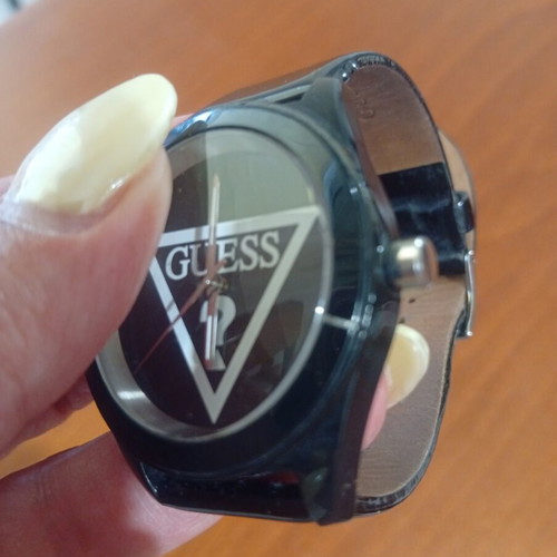 Guess wristwatch, black and white, women's