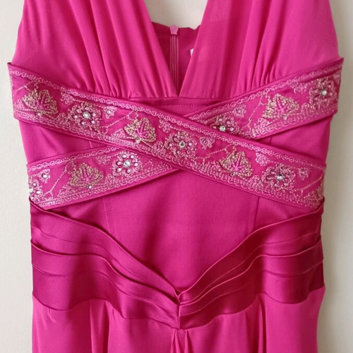 Gizia evening dress with satin and organza