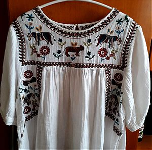 Ethnic μπλούζα ZARA