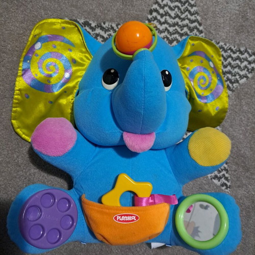 Hasbro Playskool Busy Elephant toy for fine motor skills used