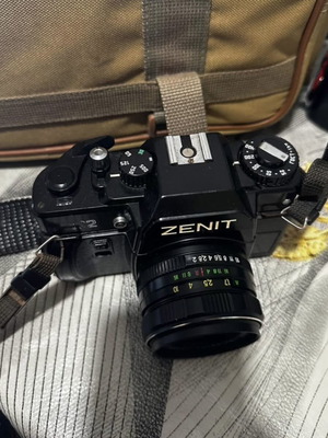 Zenit 122 analog SLR used, complete lens and accessory kit