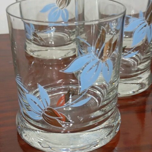 Vintage whiskey glasses like new, set of 5 pieces