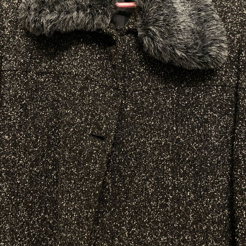 Vintage gray coat with fur collar size M like new