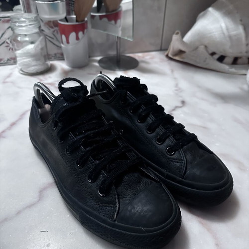 Converse All Star leather sneakers size 40, like new, black