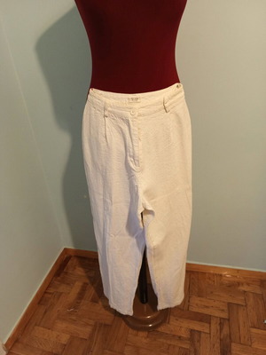 Λευκό λινό παντελόνι Brandy Melville Amelia σαν καινούργιο
